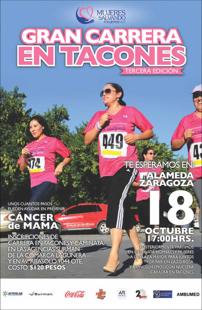 Tacones. La carrera se realizará este 18 de octubre. 