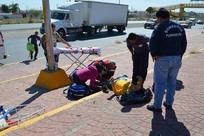 Lesionado. Un hombre quedó con una pierna casi destrozada luego de sufrir un accidente cuando viajaba en su motocicleta.