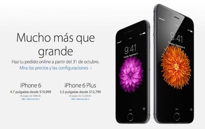 Los pedidos de los nuevos teléfonos podrán realizarse a partir del próximo 31 de octubre. (Especial)