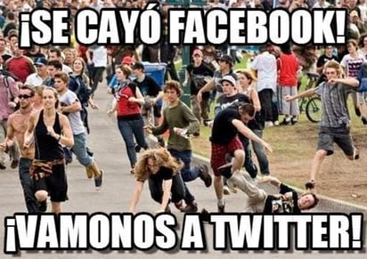 Los tuiteros se burlaron de la caída de Facebook. (Twitter)