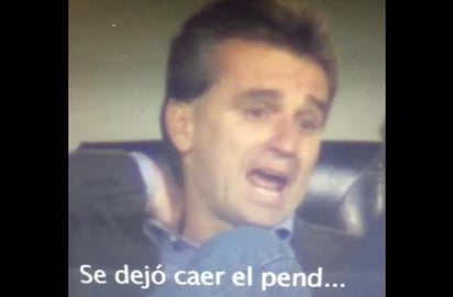 La reacción de Néstor fue captada por las cámaras de televisión. (Especial)