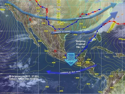 La nueva masa de aire polar mantendrá temperaturas de frías a muy frías en estados del norte, noreste y oriente del territorio nacional. (Cortesía)
