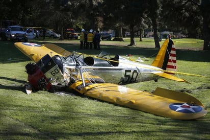 Así terminó la aeronave que piloteaba el actor. (Twitter)