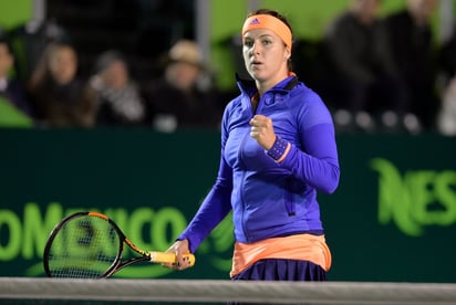 La rusa Anastasia Pavlyuchenkova en Monterrey. (EFE) 