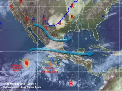 Esta es la imagen del pronóstico del tiempo ofrecido por el Sistema Meteorológico Nacional. (Especial)
