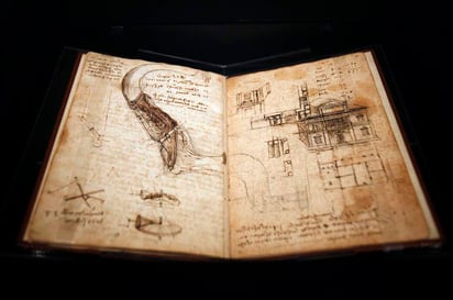 Dibujos y sanguinas de ángeles, ancianos, jóvenes, niños pequeños, personajes de la época como César Borgia, animales y máquinas componen la exposición Leonardo da Vinci y la idea de la belleza. (EL UNIVERSAL)