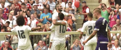 El cuadro merengue se impone 2-0 aun con las ausencias de CR7 y Benzema. (EFE)
