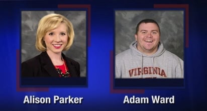 El camarógrafo de 27 años Adam Ward y la reportera murieron por los disparos de su excompañero de trabajo Vester Lee Flanagan, conocido como Bryce Williams en los medios, mientras informaban en vivo. (EFE)