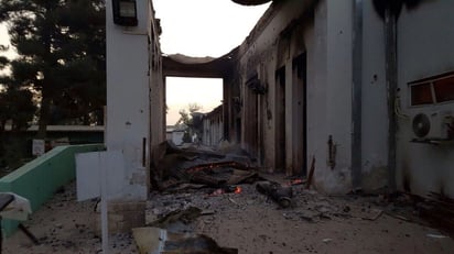 Destrucción. Imágenes del hospital atacado por las fuerzas de la coalición a un hospital de Médicos Sin Fronteras.