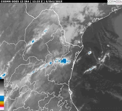 Un canal de baja presión, en interacción con otro de núcleo frío, localizado en el suroeste de EU, así como la entrada de humedad del Océano Pacífico, favorecerá potencial de lluvias en Coahuila, Baja California Norte y Sur, Sonora, Aguascalientes, Zacatecas, Jalisco y Colima. (ESPECIAL)