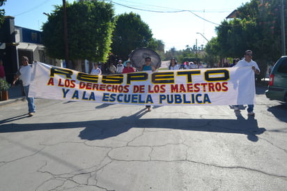 Marcha. Maestros y maestras anuncian paro laboral para el próximo lunes. (ARCHIVO)