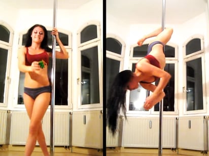 La joven ha deleitado a propios y extraños por su habilidad con el pole dance. (YOUTUBE)