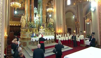 El Papa acudió esta tarde a la Catedral de Morelia. (ESPECIAL)