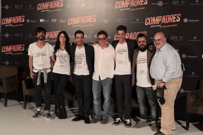 Equipo. Omar Chaparro, Héctor Jiménez, Aislinn Derbez, Érick Ellas, Mauricio 'El Diablito', dieron los por menores del filme.