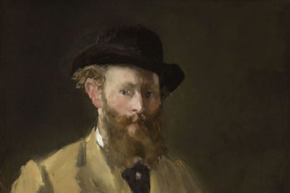 El autorretrato de Manet combina referencias claras de los españoles Velázquez y Goya, personajes admirados por el francés, resultando el moderno tratamiento formal de esta obra de arte. (ESPECIAL)