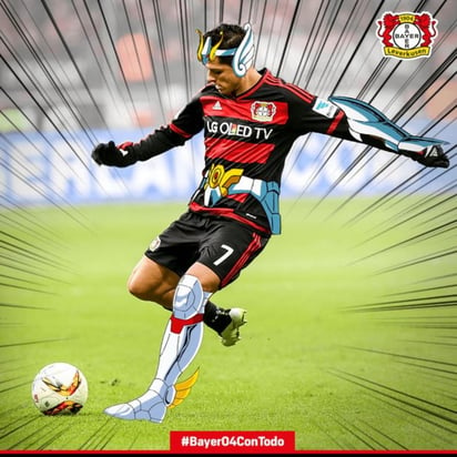 Bayer Leverkusen festeja el Día del Niño con una divertida transformación de “Chicharito” en Seiya. (TWITTER)