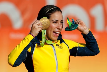 Mariana Pajón conquistó su segunda presa dorada tras ganar también en Londres 2012. (AP)