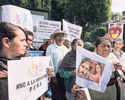 Postura. El Frente Nacional por la Familia ha realizado manifestaciones anteriormente en otros estados.