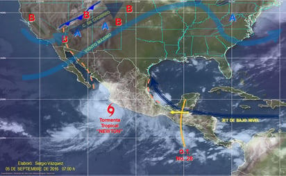 Se pronostican lluvias intensas en Durango por la tormenta 'Newton'. (ESPECIAL) 