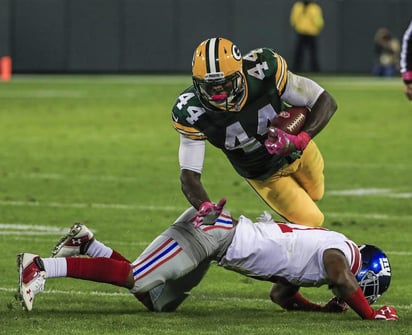 El corredor James Starks quedó descartado para el juego de mañana ante Dallas. (AP)