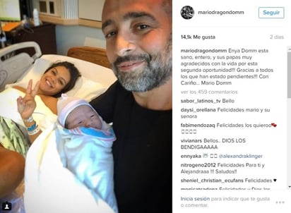 Lo presenta. El cantautor lagunero mostró la primera imagen de su hijo en las redes sociales, al cual llamarán Enya Domm. (INSTAGRAM)