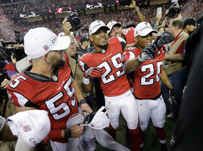 Halcones selló su pasaporte para el 'Juego Grande' de la Liga Nacional de Futbol Americano (NFL), a disputarse el 5 de febrero en el NRG Stadium de Houston, Texas. (AP)