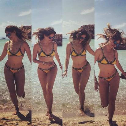 Galilea disfrutó de la playa y también de algunas actividades acuáticas, como dejó ver en la red social. (INSTAGRAM)