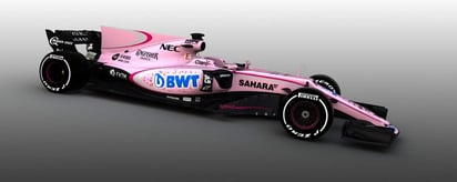 Así lucirá el monoplaza de la escudería Force India en la Fórmula Uno. (Cortesía)