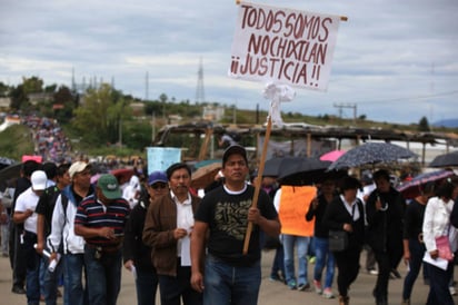 Justicia.  Protesta el Comité de Víctimas de Nochixtlán.