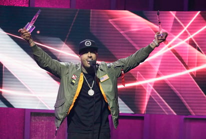 Nicky Jam logró premios por la Canción Latin Rithm del Año y la Canción el Año Streaming, por su éxito “Hasta el Amanacer”. (AP)