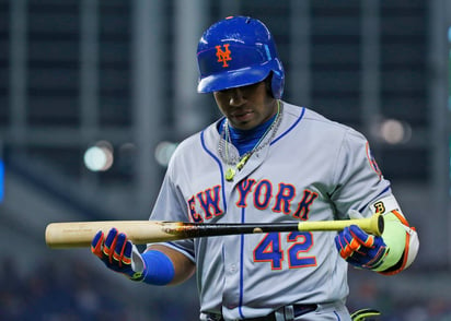 Yoenis Céspedes ha conectado seis cuadrangulares esta temporada con los Mets. (AP)