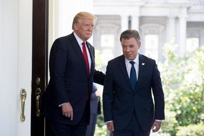 Reunión. Trump y Santos se reunieron ayer.