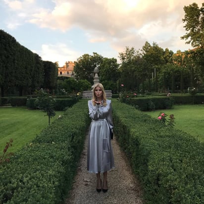 Ivanka saludó a Roma.