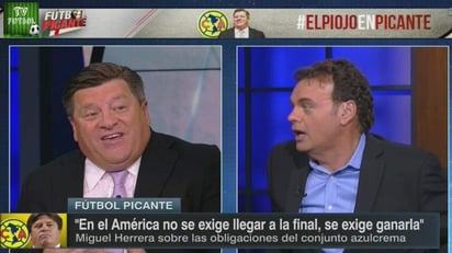 David Faitelson reculó en su comentario y sólo cuestionó a Herrera sobre quién tenía más experiencia en la presidencia deportiva de un equipo, Ricardo Peláez o Santiago Baños.