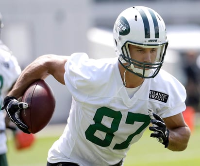 Eric Decker jugó tres temporadas con los Jets, con los que consiguió 19 anotaciones por la vía aérea. (Archivo)