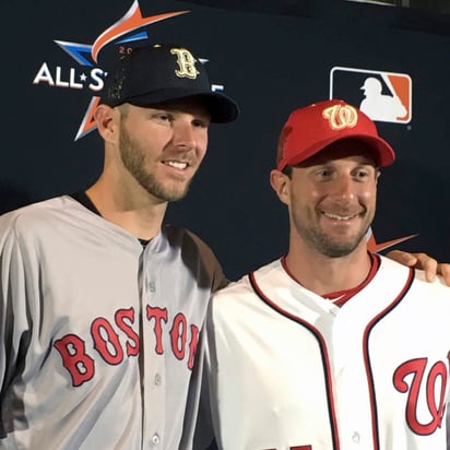 Chris Sale (i) y Max Scherzer saldrán mañana como abridores. Entre ambos suman 21 victorias en esta temporada. (AP)