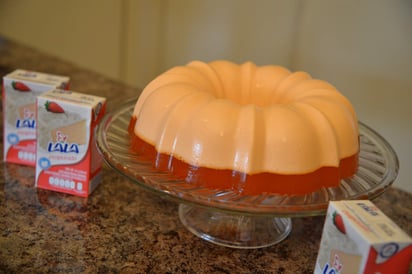 Gelatina de naranja queso crema con stevia