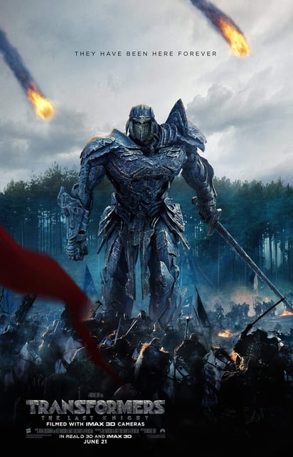 Se estrenará mañana en las salas locales el filme Transformers: El último caballero. 
