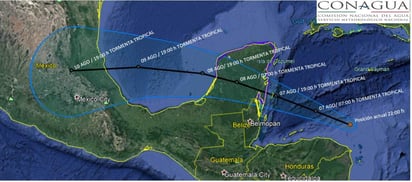 La tormenta 'Franklin' provoca la evacuación de marinos. (TWITTER)