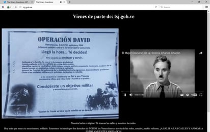 'The Binary Guardians' introdujo en los sitios un llamado a protestar contra el Gobierno de Nicolás Maduro. (TWITTER)