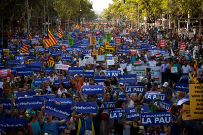 Por la paz. En la marcha participaron en torno a medio millón de personas, según informó la policía local de la ciudad.