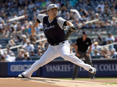 Masahiro Tanaka permitió una carrera y ponchó a 10 enemigos en siete entradas de labor. (AP)