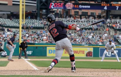 Francisco Lindor conectó un sencillo en la novena entrada para romper el empate entre Indios y Tigres. (AP)