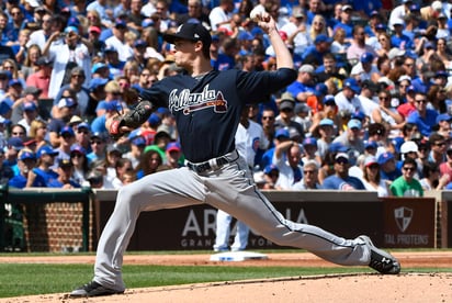 Max Fried consiguió la primera victoria de su carrera al permitir una carrera en cinco entradas de trabajo. (AP)