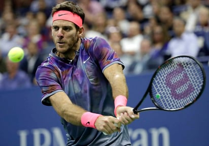 Juan Martín del Potro lució ante Roger Federer y lo derrotó en cuatro sets en cuartos de final del US Open. (AP)