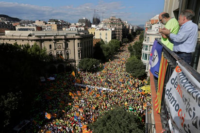 Reivindicativa. La Diada de este año es reivindicativa y tiene lugar a 20 días del referendo. (AP)