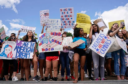 Sin protección. Trump puso fin la semana pasada al programa DACA promulgado por Obama. (AP)