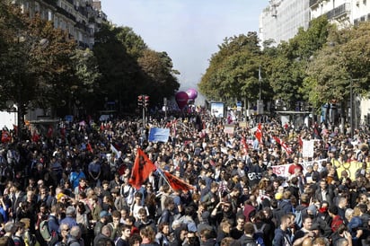 Nacional.  La protesta se realizó a nivel nacional, apoyada por sindicatos. (EFE)