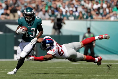 Darren Sproles se lesionó en el partido del domingo ante los Giants de Nueva York. (AP)