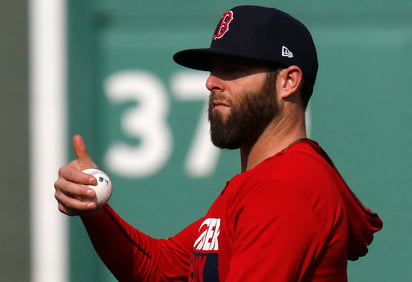 El segunda base Dustin Pedroia durante un entrenamiendo. (AP)